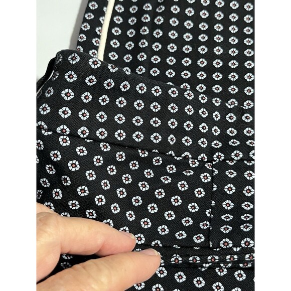 Old Navy Diva Pixie Ankle Pants Womens Size 20 Black Floral Stretch Daisy Print - Picture 7 of 9